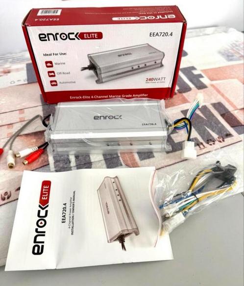 Enrock EEA720.4 4-kanaals 720 Watt versterker auto boot car, Auto diversen, Autospeakers, Nieuw, Ophalen of Verzenden