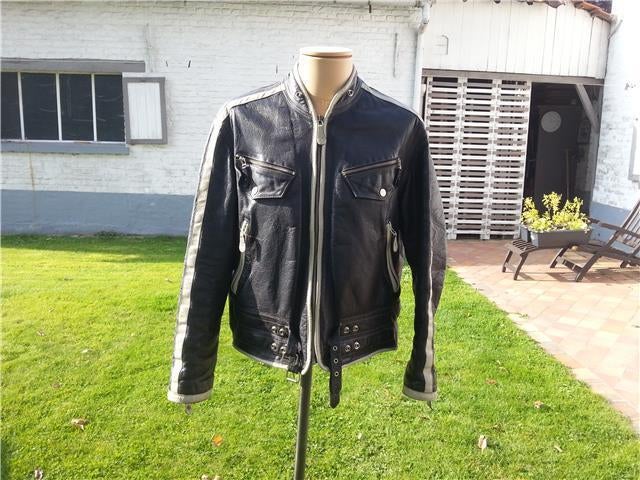 $ Diesel leren perfecto  + 6 x Zino & Judy DOE EEN GOED BOD, Kleding | Heren, Jassen | Winter, Gedragen, Maat 52/54 (L), Zwart