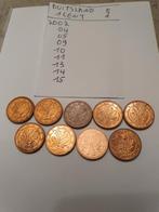 9 munten van 1 cent munthuis G van Duitsland, Ophalen of Verzenden, Duitsland, 1 cent, Setje