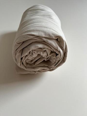 Beige flanellen hoeslaken - 180x200 - Tex Home beschikbaar voor biedingen