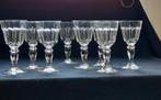8 verres en cristal taillé ,anciens vers 1900., Ophalen of Verzenden
