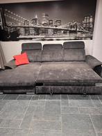 Hoeksalon met slaapfunctie en opbergkoffer, Ophalen, Tweepersoons, Zo goed als nieuw, Overige maten