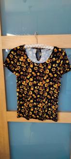 Viooltjestjes t-shirt, Kleding | Dames, Zwart, Ophalen of Verzenden, Maat 36 (S), Gedragen