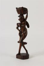 Coromandel Sculpture Femme Indonésie Art Déco Makasar, Enlèvement