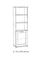 Greg Bibliotheek, Huis en Inrichting, Kasten | Boekenkasten, Ophalen, 200 cm of meer, Eikenhout, Bois gris