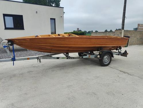Poncelet 465 boot te renoveren + Riba-trailer, Watersport en Boten, Motorboten en Motorjachten, Hout, Tot 6 meter, Ophalen