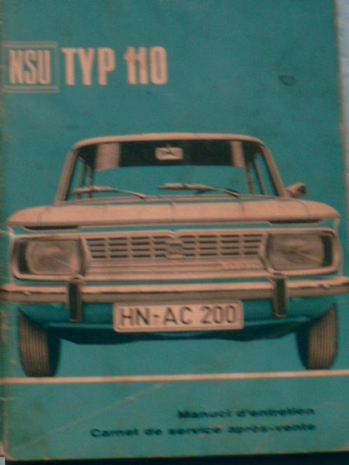 Handleiding NSU Type 110, Frans talige uitgave., Auto diversen, Handleidingen en Instructieboekjes, Ophalen