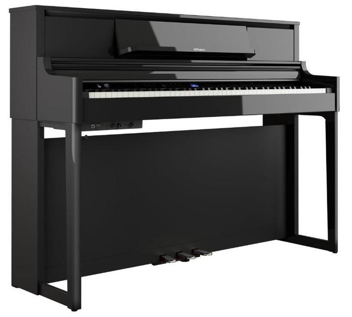 Roland LX-5 PE + Konig & Meyer pianobank + Roland RH-300, Muziek en Instrumenten, Piano's, Nieuw, Piano, Zwart, Digitaal, Hoogglans