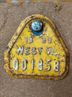 Fietsplaat kustrijwiel nummerplaat taksplaat mancave deco, Ophalen of Verzenden