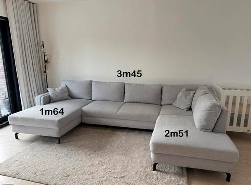 Zetel U-vorm - Goede staat, Huis en Inrichting, Zetels | Zetels, Zo goed als nieuw, Hoekbank, Vierpersoons of meer, 300 cm of meer