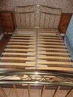 koperen bed 140/195 cm met lattenbodem en eventueel matras, Huis en Inrichting, Slaapkamer | Complete slaapkamers, Ophalen, Gebruikt