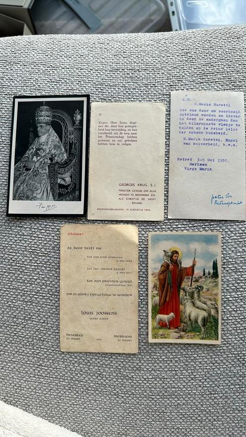 Lot 3: Verschillende kaartjes & bidprentjes - Katholiek, Collections, Religion, Christianisme | Catholique, Carte ou Gravure, Enlèvement ou Envoi