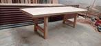 Boomstamtafel eik 265 lang 80 tot 94 breed 8 dik, Antiek en Kunst, Ophalen of Verzenden