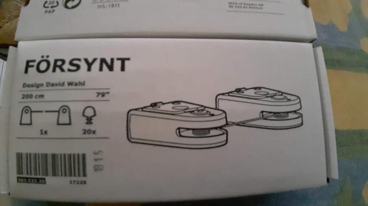 Ikea Försynt gordijndraad 2 m Design 2 stuks, Huis en Inrichting, Woonaccessoires | Kapstokken, Nieuw, Overige typen, Kunststof