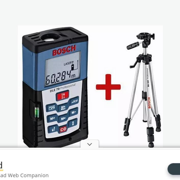 Télémètre laser Bosch DLE 70 Professional avec support, Bricolage & Construction, Instruments de mesure, Comme neuf, Distance