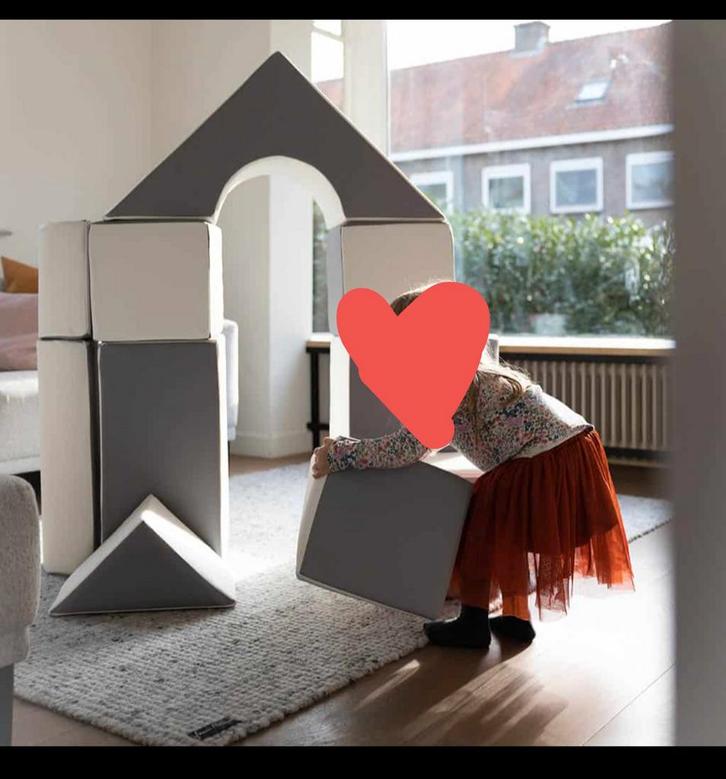 Foam-speel-en bouwblokken (grijs/wit), Immo, Appartementen en Studio's te huur