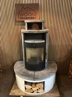 24306 Speksteenkachel Nexus Rondo 9kw, Huis en Inrichting, Ophalen, Gebruikt, Houtkachel, Vrijstaand