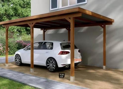 carport L. 5 x B. 3 m HOUT, Tuin en Terras, Overkappingen, Carport, Ophalen