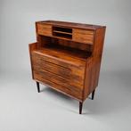 Rosewood 1960s Ejvind Johansson secretaire kast + bookcase, Huis en Inrichting, Ophalen of Verzenden, Gebruikt, Mcm