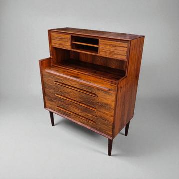 Rosewood 1960s Ejvind Johansson secretaire kast + bookcase beschikbaar voor biedingen