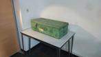 ancien coffre malle métallique couleur verte Dimensions (LxP, Maison & Meubles, Enlèvement ou Envoi