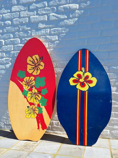 Set de 2 skimboards de surf, Sports nautiques & Bateaux, Planche à voile sur vague, Comme neuf, Funboard, Enlèvement ou Envoi