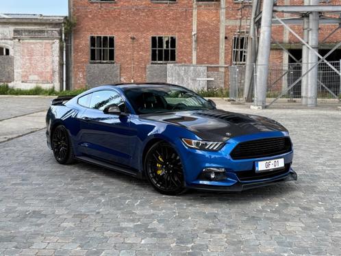 Ford Mustang Ecoboost, Auto's, Ford, Particulier, Mustang, Benzine, Euro 6, Coupé, 3 deurs, Handgeschakeld, Blauw, Zwart, Leder