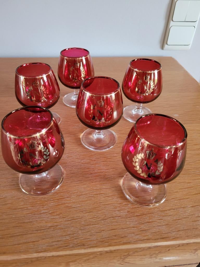 6 verres vintage à cognac Napoléon, Collections, Enlèvement, Comme neuf