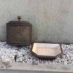 Zeer speciale zware gietijzeren waterbak + kom, Ophalen