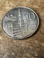 munt 50 frank Belgie expo Baudoin roi des belges, Postzegels en Munten, Ophalen of Verzenden, Losse munt