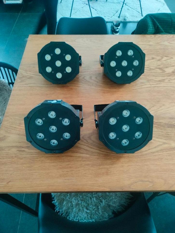 MG Lighting PAR CP712, Musique & Instruments, Lumières & Lasers, Comme neuf, Lumières, Commande sonore, Couleur, Effet stroboscopique