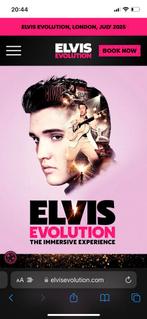 Ticket Elvis evolution london 3 aout, Tickets en Kaartjes, Concerten | Overige, Twee personen, Augustus