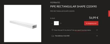 AEG - PIPE RECTANGULAR SHAPE (220X90), Enlèvement, Neuf