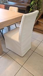 6 Chaises Ikea Henriksdal avec housse blanche, Vijf, Zes of meer stoelen, Gebruikt, Wit, Hout
