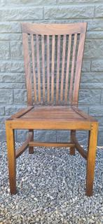Stevige mooie teak stoelen ., Huis en Inrichting, Stoelen, Ophalen, Zo goed als nieuw, Bruin, Hout