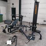 Powertec Multi Press System Bench + Powertec Lat Pulldown, Sport en Fitness, Fitnessmaterialen, Ophalen, Zo goed als nieuw