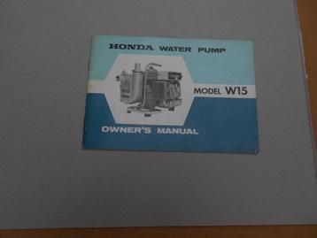 Honda Water Pump W15 Handleiding 