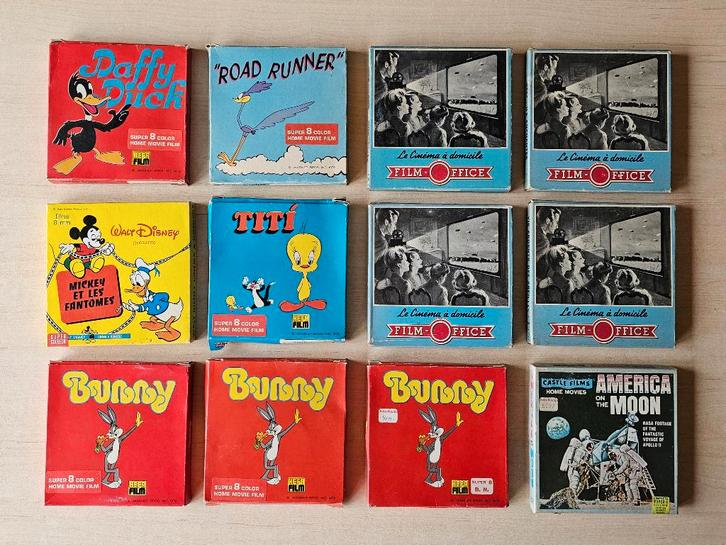 Vintage Super 8 HomeMovie Film 8MM Looney Tunes Disney etc, Audio, Tv en Foto, Filmrollen, 8mm film, Ophalen of Verzenden