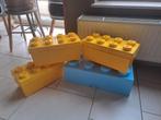 Lego opbergboxen 1  blauw 3  geel, Enlèvement, Comme neuf, Lego