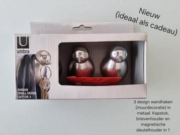 3 design vogel wandhaken beschikbaar voor biedingen