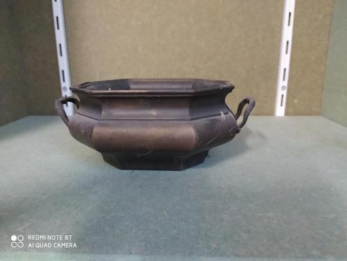 Antieke koperen cachepot met oortjes, Antiquités & Art, Antiquités | Bronze & Cuivre, Cuivre, Enlèvement ou Envoi