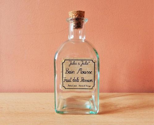 Glazen fles met kurk vintage look, Antiquités & Art, Curiosités & Brocante, Enlèvement ou Envoi