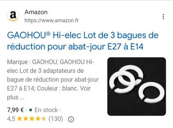 adaptateur de douille d'ampoule beschikbaar voor biedingen