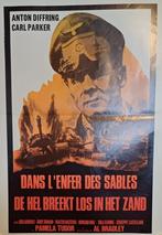 Filmposter De hel breekt los in het zand 1969 54cmx36cm, Ophalen of Verzenden, A1 t/m A3, Film en Tv, Rechthoekig Staand