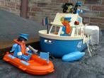 Playmobil 3539 vintage politieboot met rubberbootje, Kinderen en Baby's, Ophalen, Gebruikt, Complete set