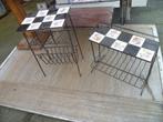 2 VINTAGE  BIJZETTAFELTJES, Antiek en Kunst, Ophalen of Verzenden