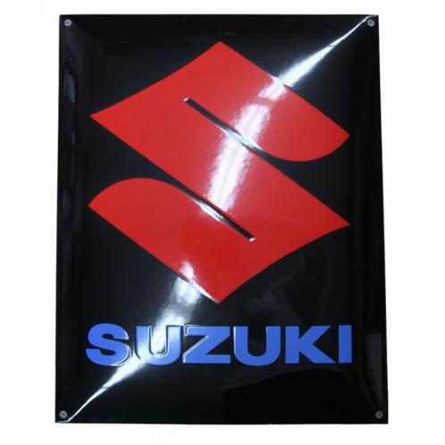 Suzuki emaillen reclame bord motor garage showroom borden, Collections, Marques & Objets publicitaires, Comme neuf, Panneau publicitaire