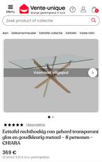 Eettafel, Enlèvement, Comme neuf, Verre