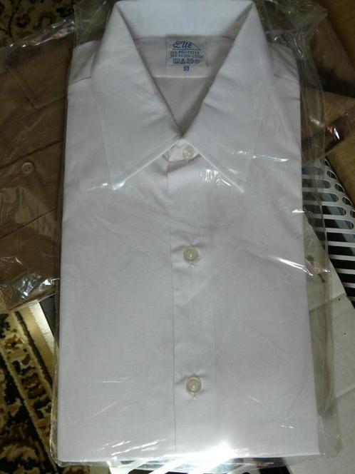 ABL nouvelles chemises blanches (cérémonie) col 38 & 39, Collections, Objets militaires | Général, Armée de terre, Enlèvement ou Envoi