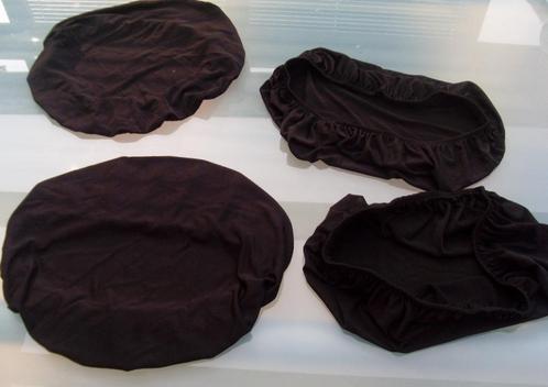 4 zwarte overtrekken voor een stoelzitting, Huis en Inrichting, Keuken | Textiel, Nieuw, Zwart, Ophalen of Verzenden